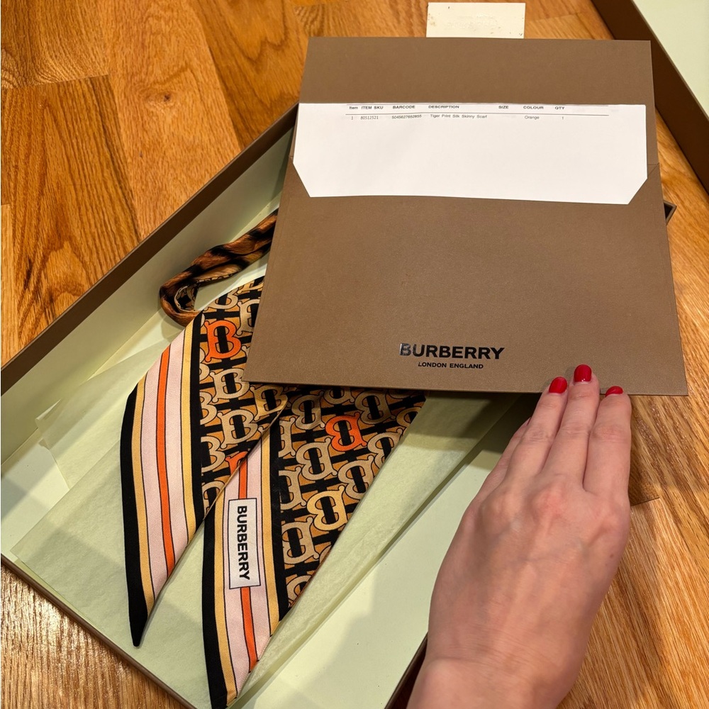 Burberry Monogram Silk Scarf